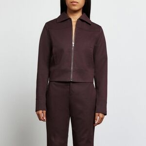 Dana Bandi NWOT Blouson Jacket Cotton Cashmere Blend ITALIAN size 42 (Large)